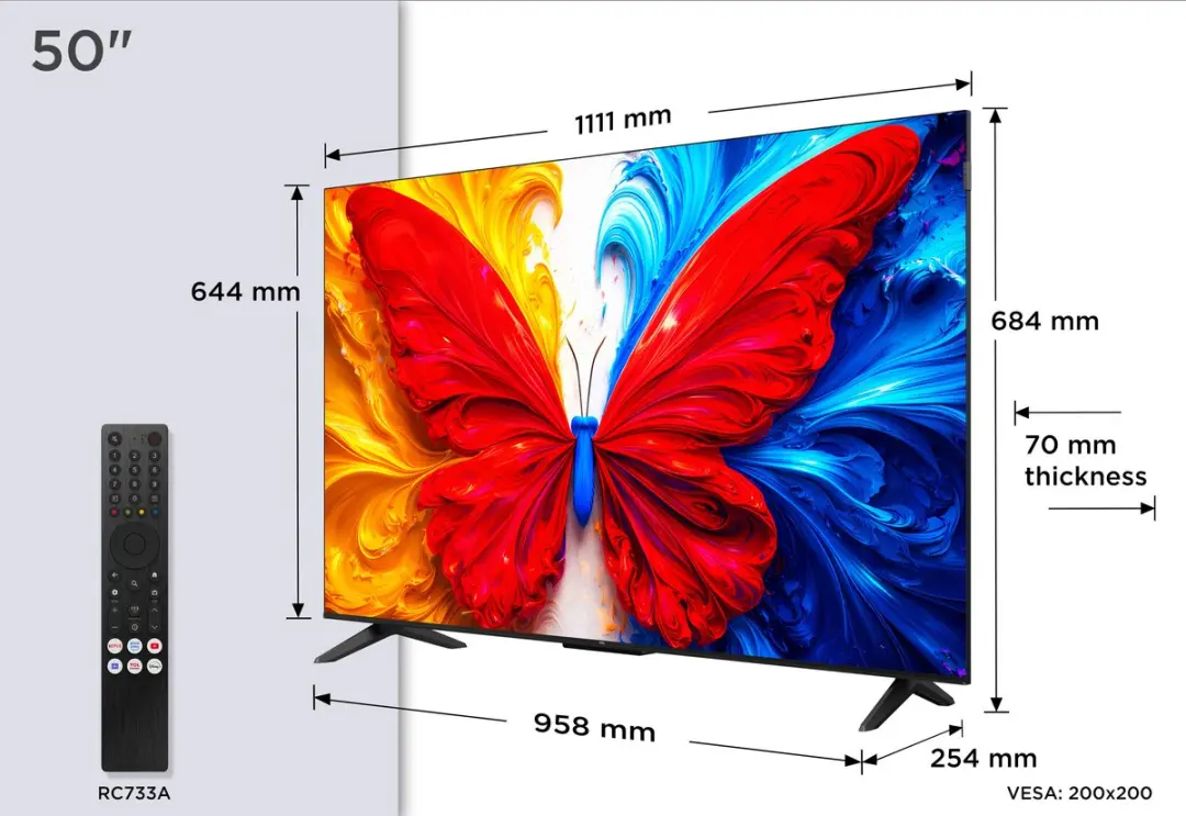 TCL 50S5L 50" 4K Smart TV - Zwart