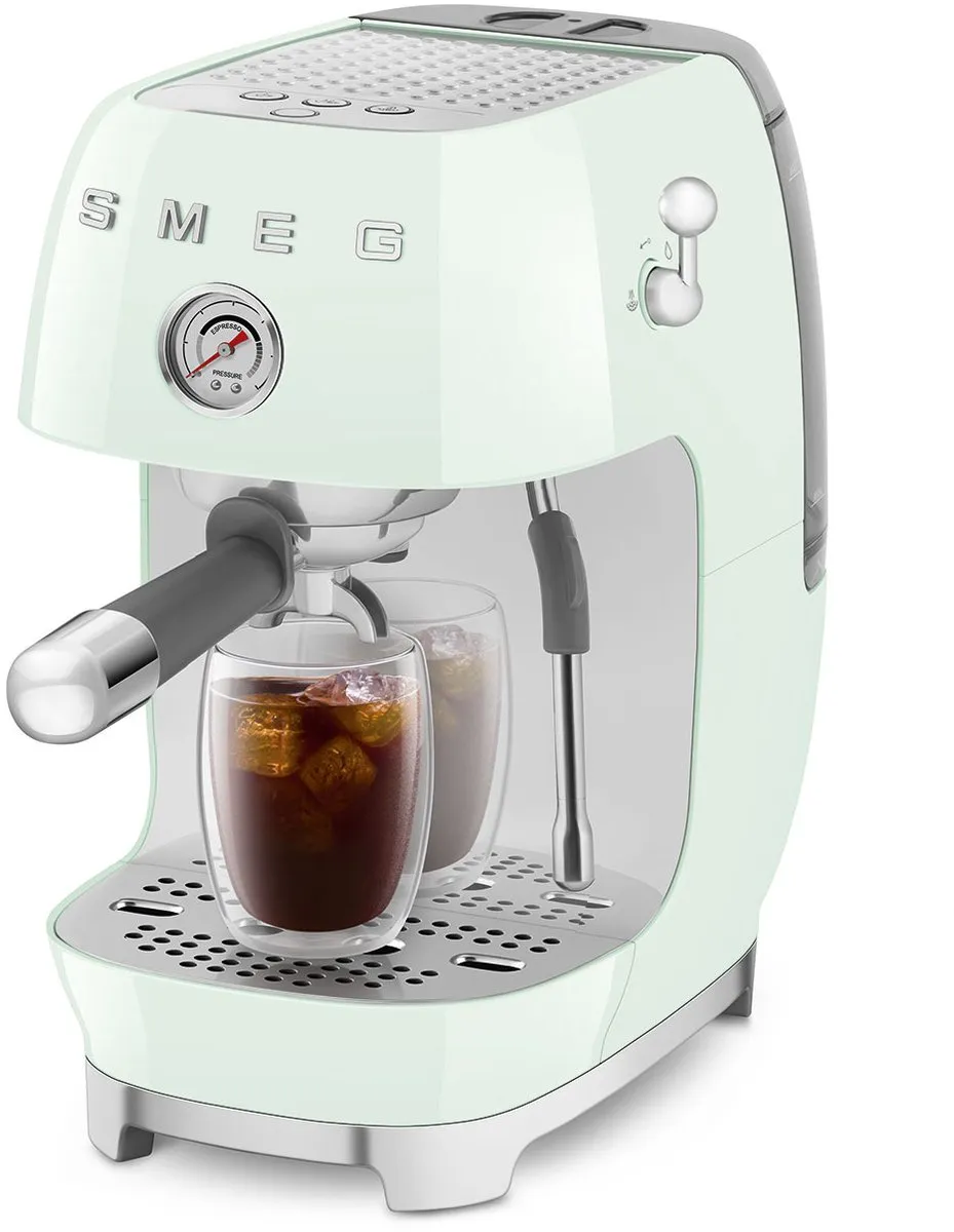 Smeg ECF03PGEU Handmatige Espressomachine - Watergroen