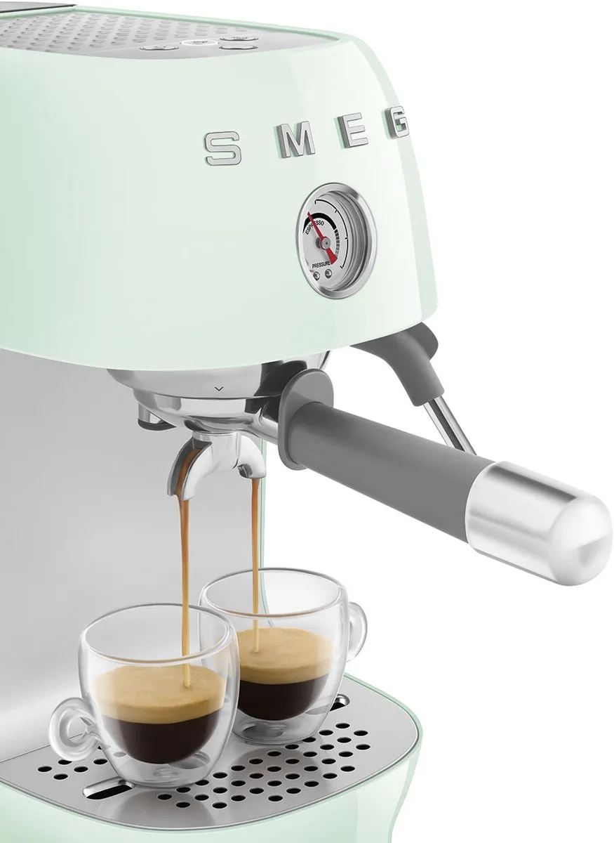 Smeg ECF03PGEU Handmatige Espressomachine - Watergroen