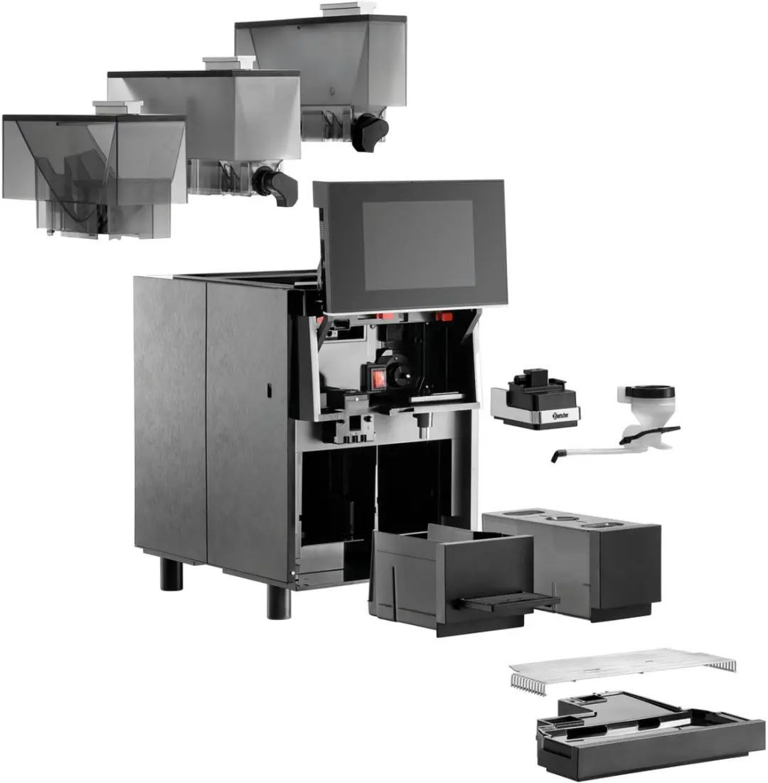 Bartscher KV2 Topping Volautomatisch Koffiezetapparaat - 120 Kopjes - 4L - 2500W - Zwart