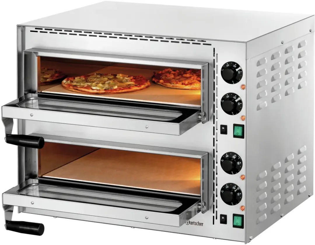 Bartscher Mini Plus 2 Pizzaoven RVS - 2x Ø35cm - 3400W