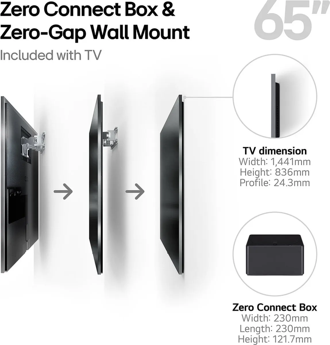LG M4 OLED65M49LA 65 inch 4K OLED TV - Zilver