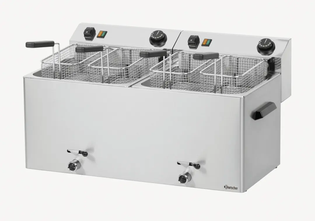 Bartscher Professional II 162910 Elektrische Dubbele Friteuse 16,2kW - 2x10L RVS