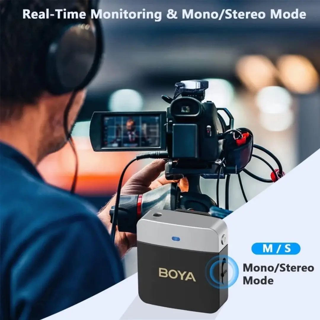 Boya BY-M1V2 Draadloos Microfoonsysteem - Zwart