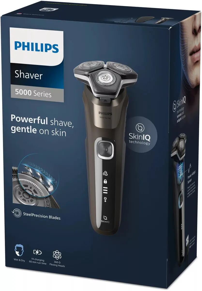 Philips Series 5000 S5886/30 Scheerapparaat - 360° Flexibele Koppen - Zwart/Bruin