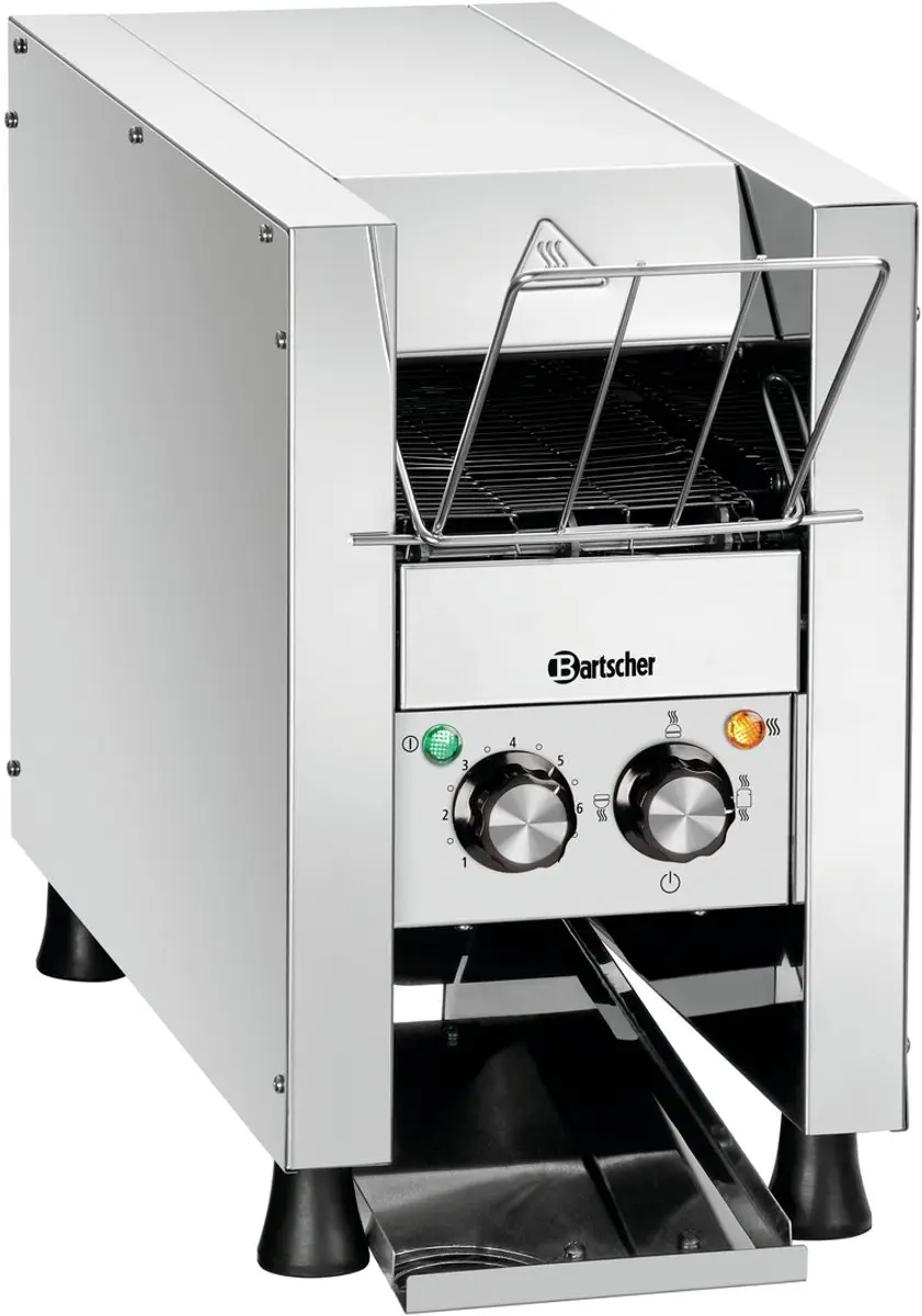 Bartscher Mini-XS Doorlooptoaster 1000W - 90 Stuks - RVS