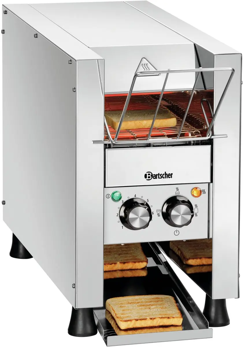 Bartscher Mini-XS Doorlooptoaster 1000W - 90 Stuks - RVS - afbeelding 6 van 6