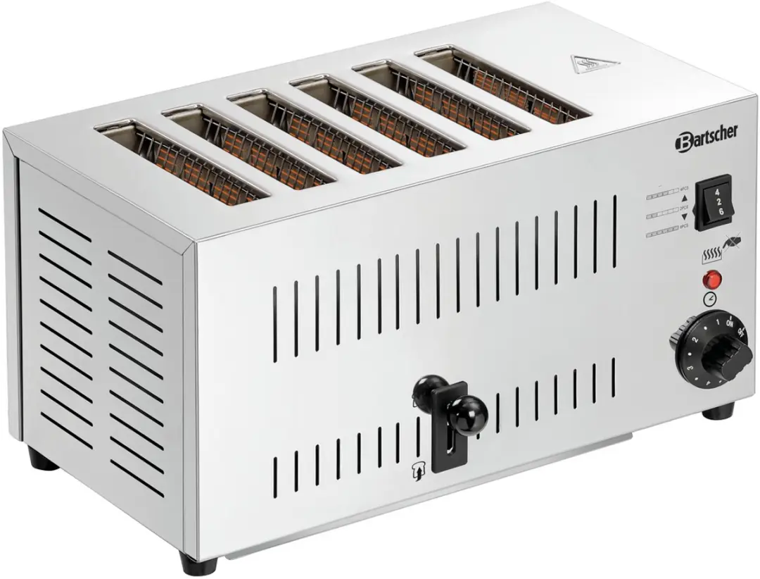 Bartscher HT100197 Toaster Tafel 6 Stuks - 2500W - RVS