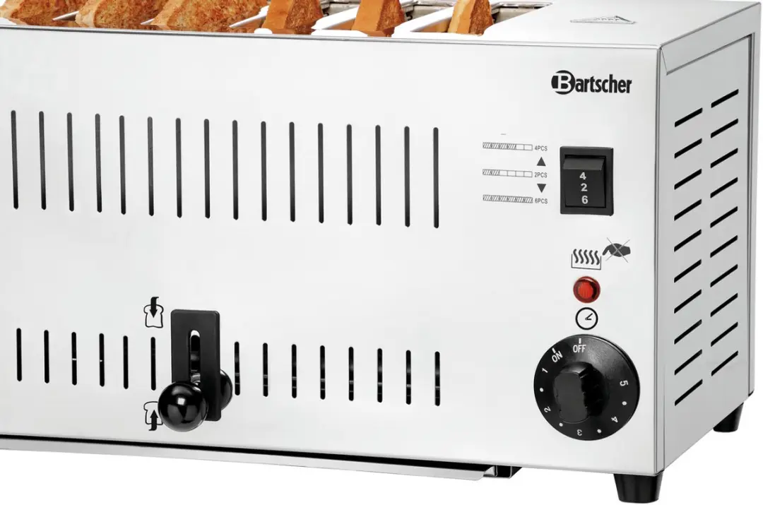 Bartscher HT100197 Toaster Tafel 6 Stuks - 2500W - RVS