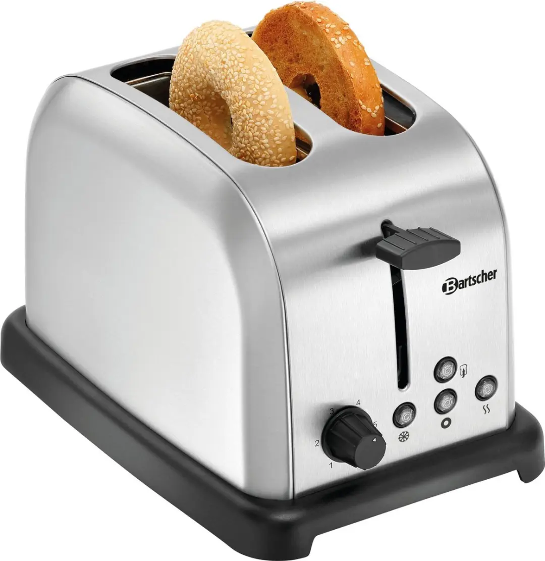 Bartscher TBRB20 Toaster 2 Stuks - 880W - Grijs - afbeelding 6 van 6