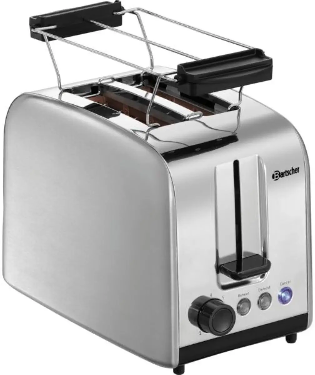 Bartscher TBRB20 Toaster 2 Stuks - 880W - Grijs