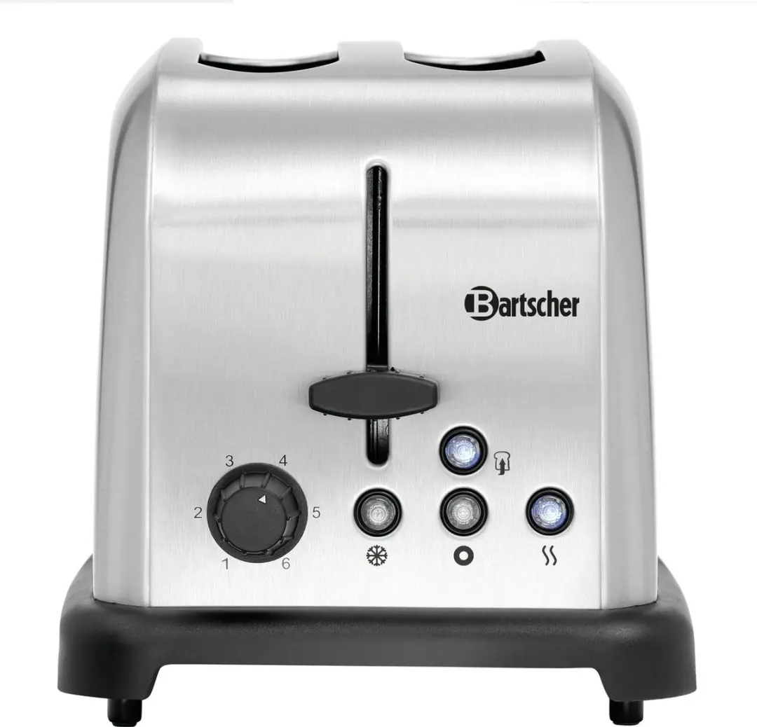Bartscher TBRB20 Toaster 2 Stuks - 880W - Grijs
