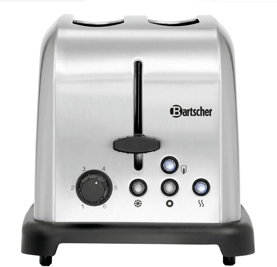 Bartscher TBRB20 Toaster 2 Stuks - 880W - Grijs
