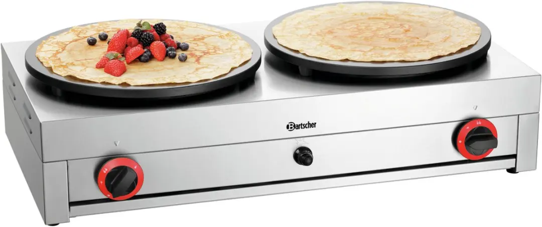 Bartscher 2CP400G Crêpe-Bakplaat - 6000W - RVS