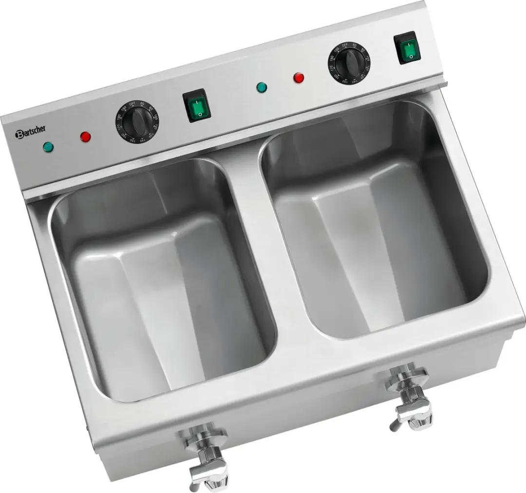 Bartscher Inductiefriteuse 2x8L Plus 165119 - 7000W - RVS