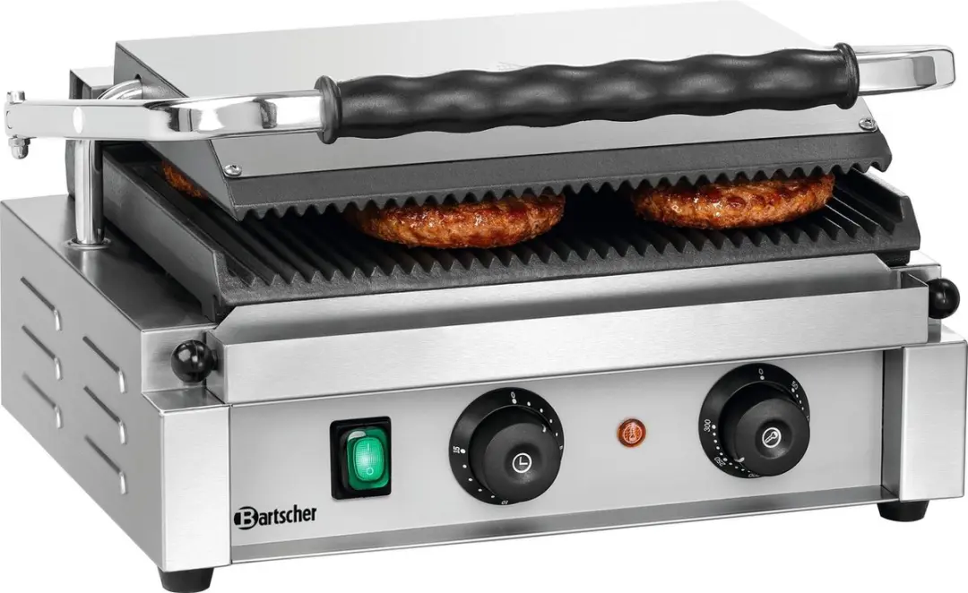 Bartscher Panini-T 1R Contactgrill 2200W - 4 Stuks - Zilver - afbeelding 6 van 6