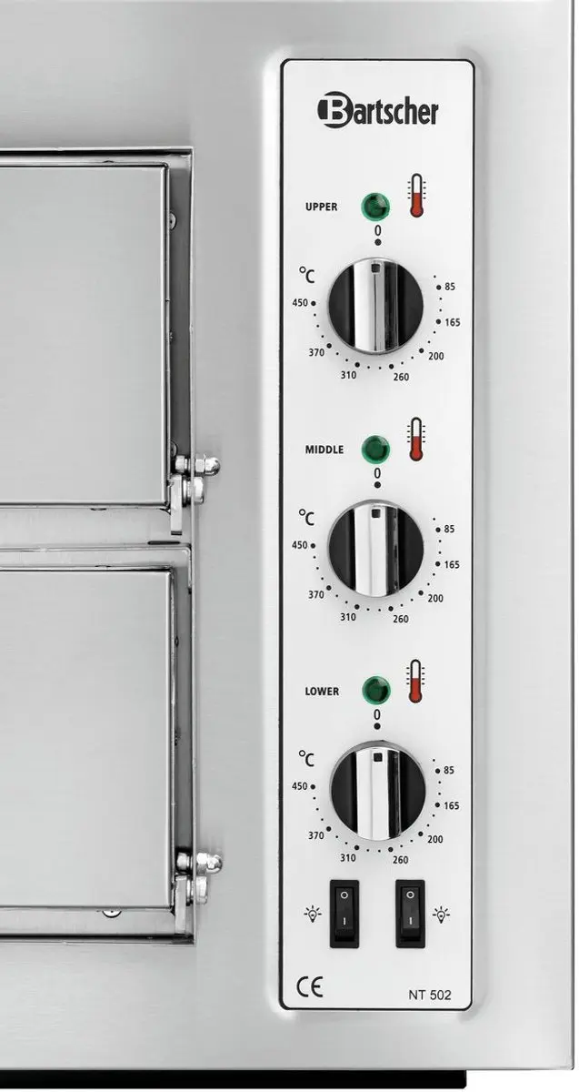 Bartscher NT Serie Pizzaoven 2002028 - 6000W - 2x4 Pizza's Ø25cm
