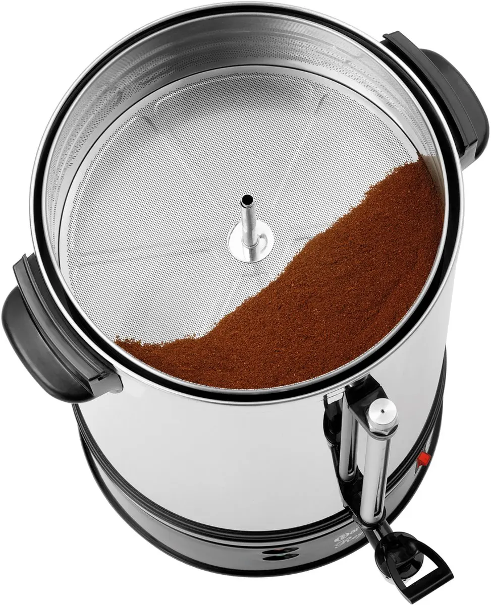Bartscher Regina Plus 90 Koffiezetapparaat 1450W - 90 Kopjes - 14L - Zilver/Zwart