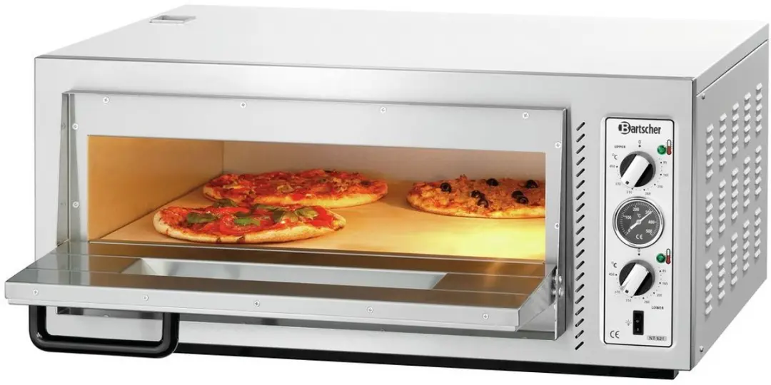 Bartscher NT 621 Elektrische Pizzaoven - 5000W - 4 Pizza’s Ø300mm - Rvs