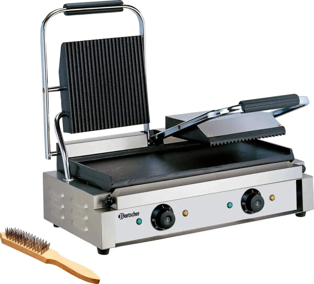 Bartscher Contactgrill A150673 - 3600W - Zilver