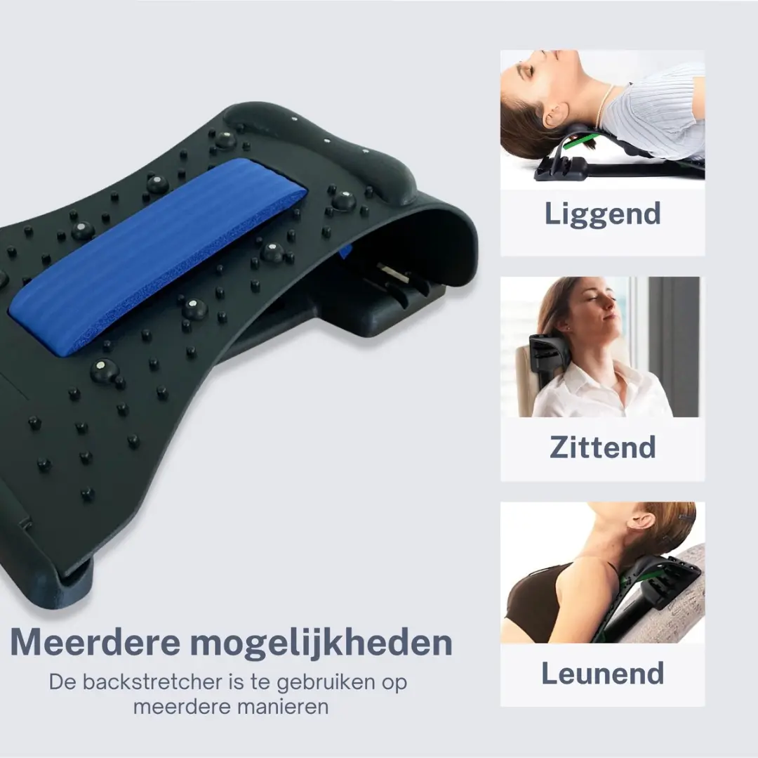 EarKings Nekstretcher EKNK2342 Nekmassageapparaat - Zwart/Blauw