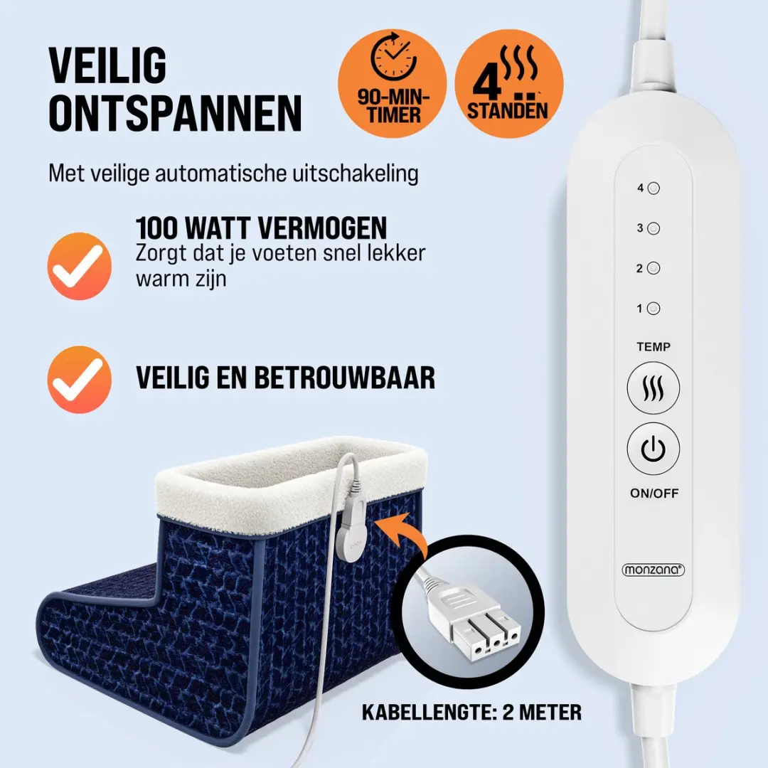 Monzana Voetenwarmer 4 Temperaturen Blauw