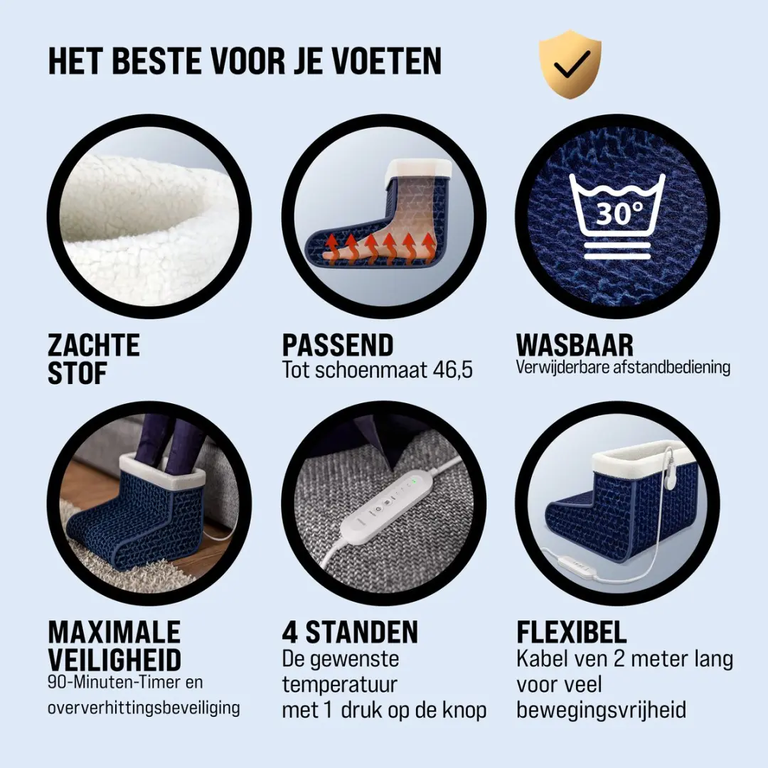 Monzana Voetenwarmer 4 Temperaturen Blauw