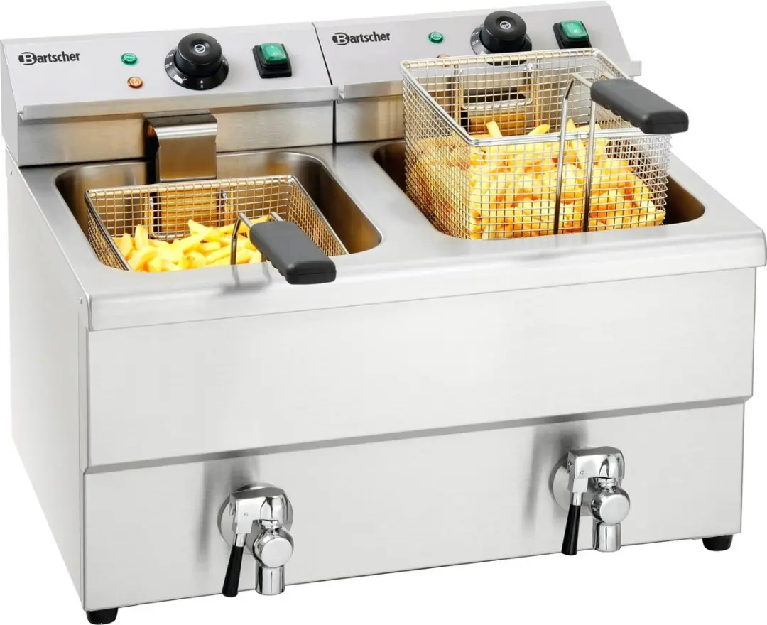 Bartscher Imbiss II Dubbele Friteuse 6500W - 16L - Grijs