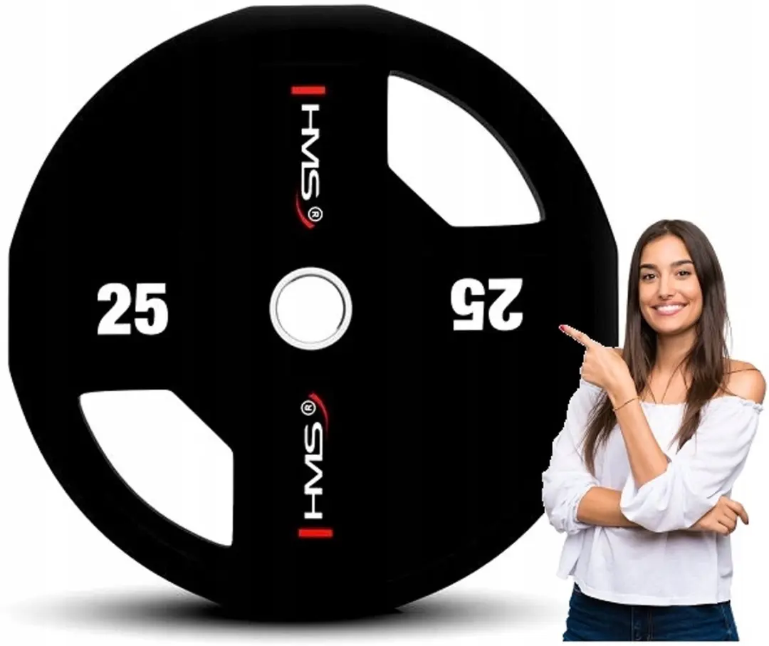 HMS TPC25 Olympische Halteringsschijf 25 kg - Polyurethaan