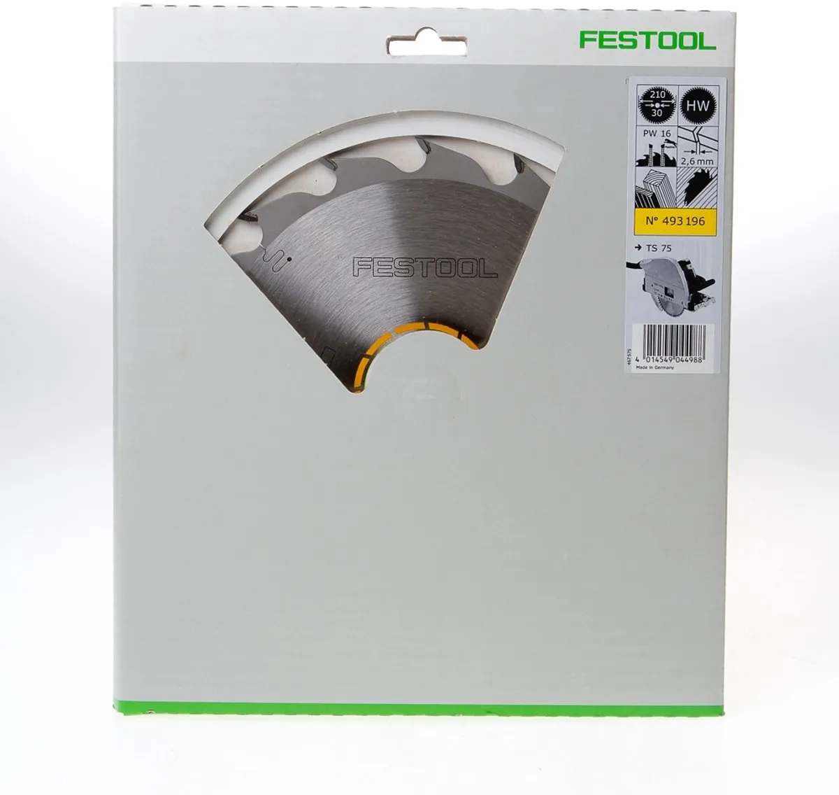 Festool Cirkelzaagblad Wood Rip Cut 210mm 16T - 30mm Asgat - afbeelding 6 van 6