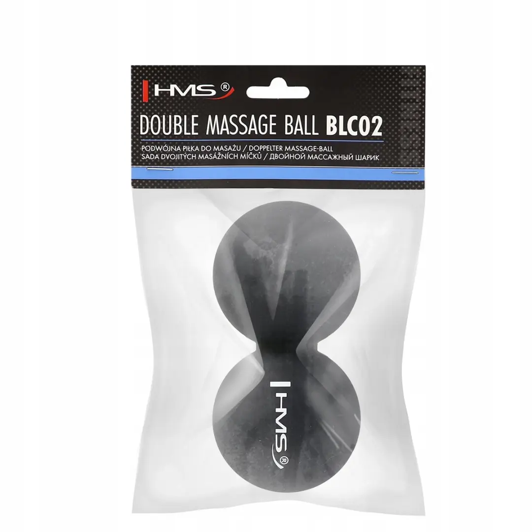 HMS Lacrosse BLC02 Dubbele Massagebal - Nek/Rug - Zwart