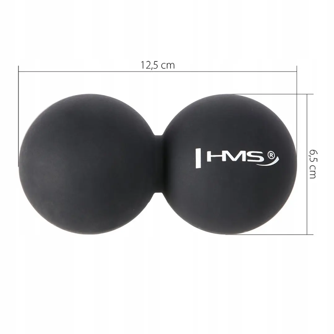 HMS Lacrosse BLC02 Dubbele Massagebal - Nek/Rug - Zwart