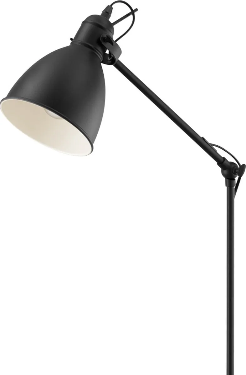Eglo Priddy Vloerlamp 137cm - Zwart/Wit