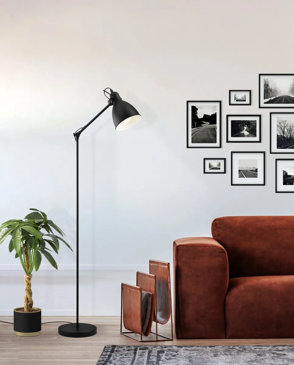 Eglo Priddy Vloerlamp 137cm - Zwart/Wit