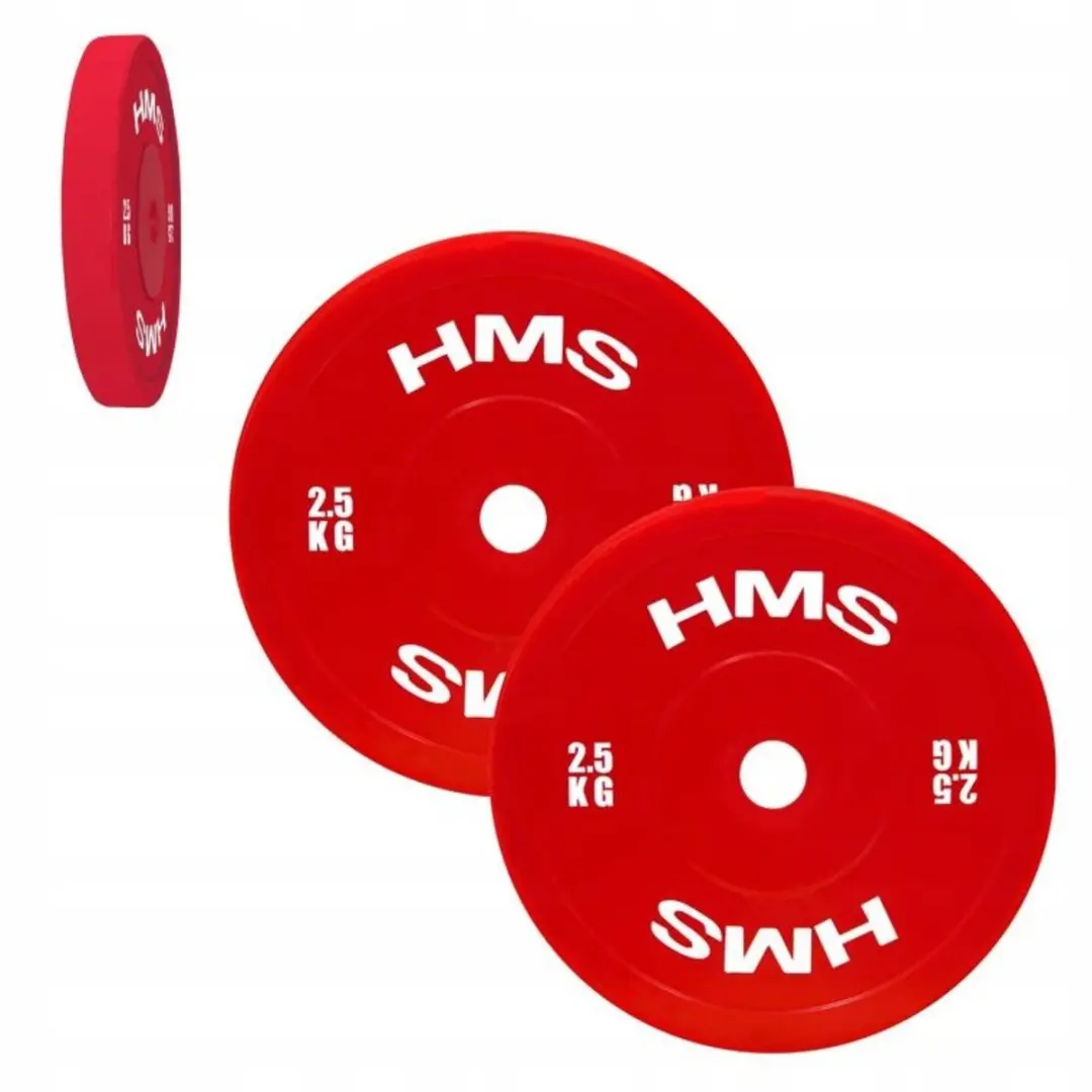 HMS TPP02 Rode Olympische Bumper Schijven 2x2.5kg