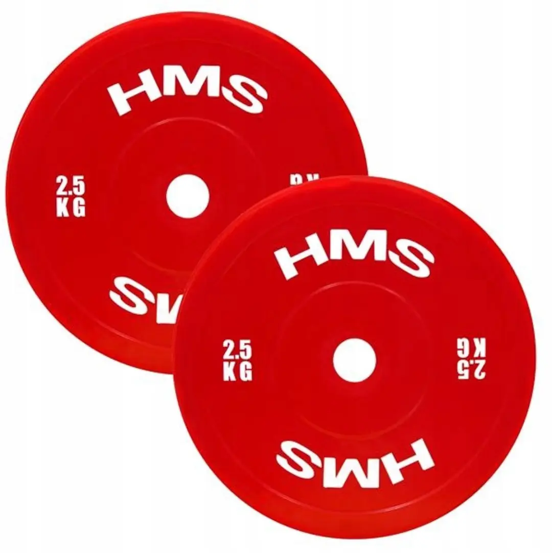 HMS TPP02 Rode Olympische Bumper Schijven 2x2.5kg