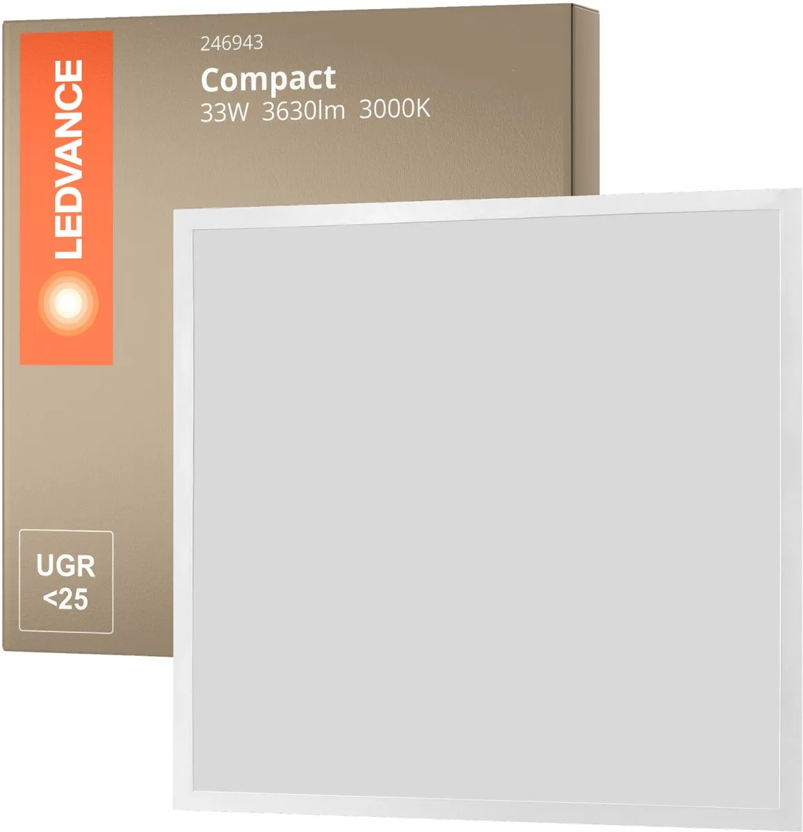 LEDVANCE LED Paneel Compact Aluminium 33W 3630lm - 60x60cm