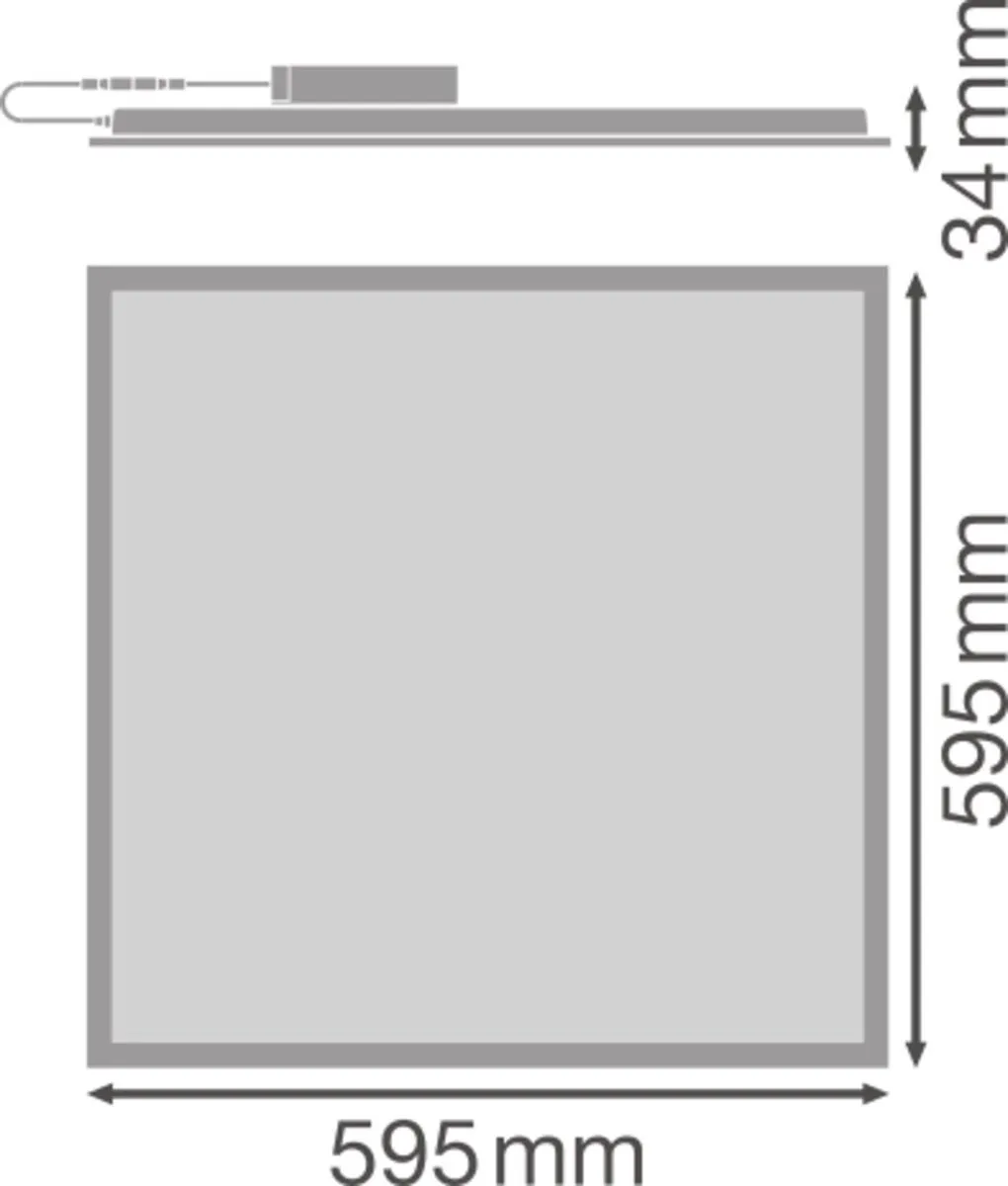 LEDVANCE LED Paneel Compact Aluminium 33W 3630lm - 60x60cm