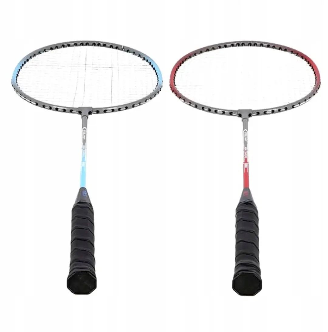 Nils Badmintonset - 2 Rackets & Shuttle - Staal - Multicolor