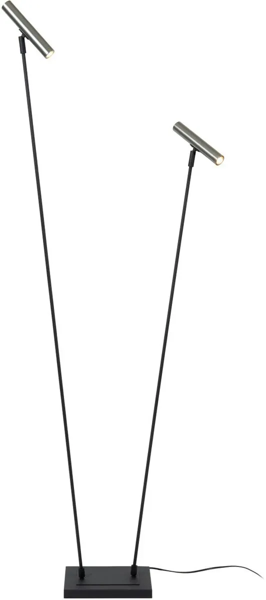 Lucide Duarte Vloerlamp 2xG9 - Grijs ijzer