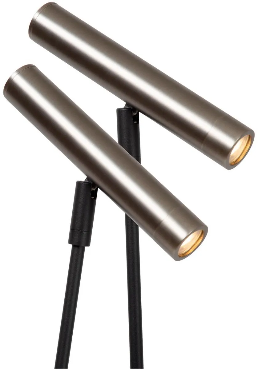 Lucide Duarte Vloerlamp 2xG9 - Grijs ijzer