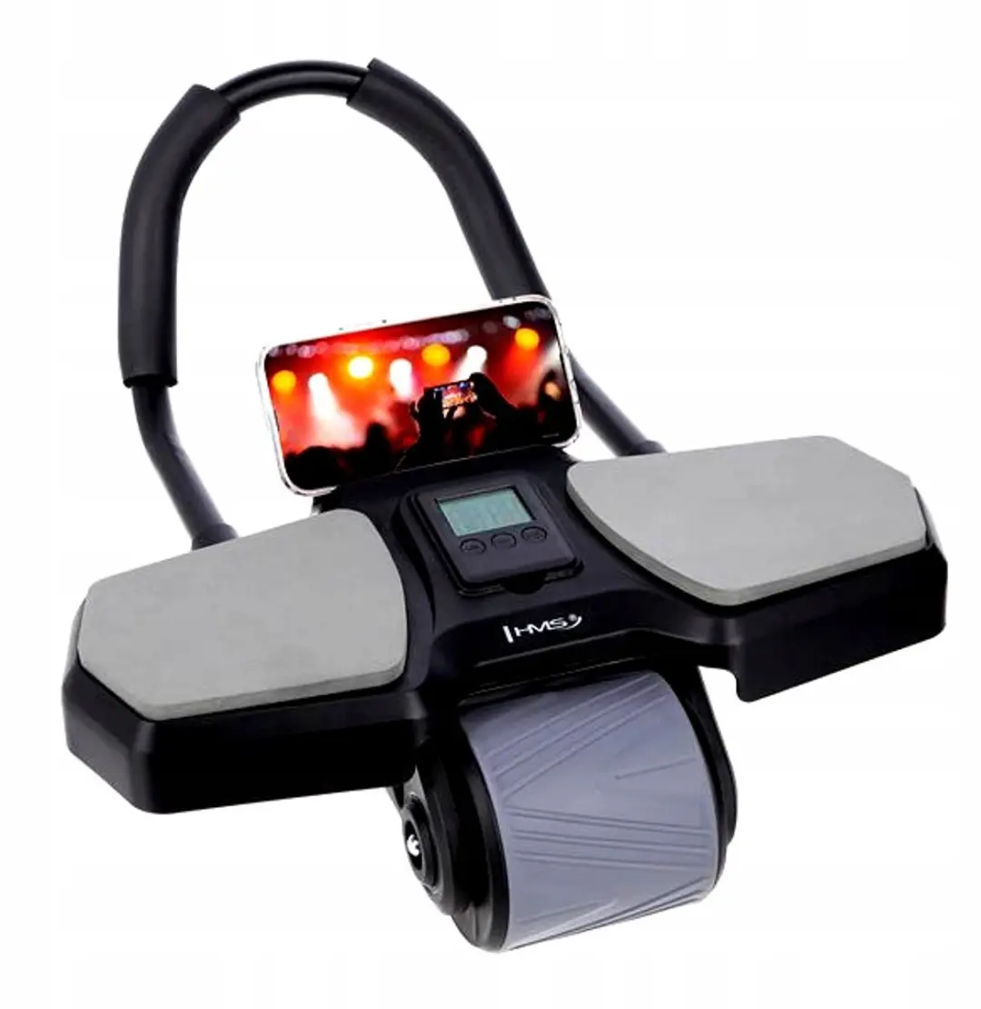 HMS Automatische Buikroller met LCD-timer - Rug/Armen - Grijs/Zwart