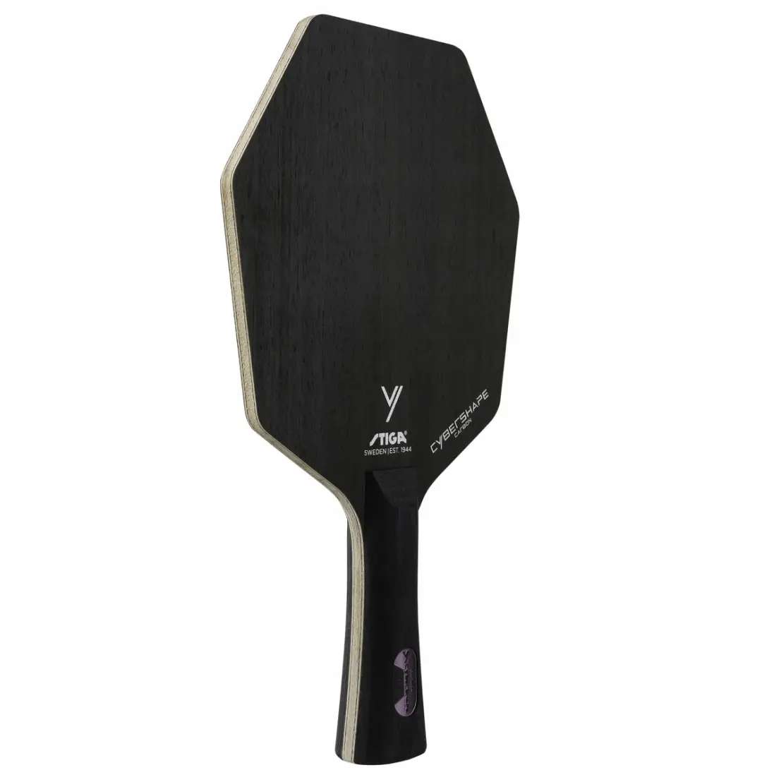 Stiga Cybershape Carbon Tafeltennisbatje - Pennenhouder - Zwart
