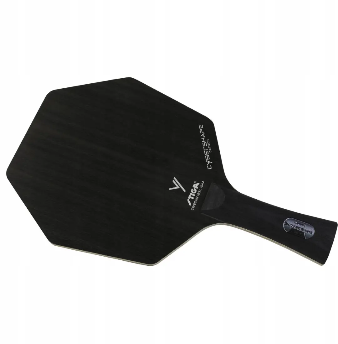 Stiga Cybershape Carbon Tafeltennisbatje - Pennenhouder - Zwart