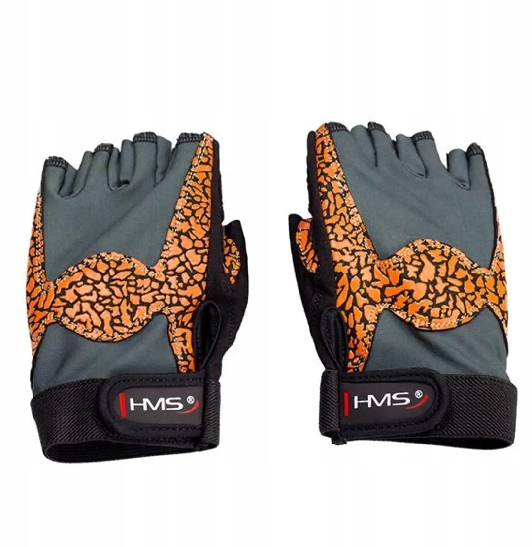 HMS Dames Trainingshandschoenen Leer S - Oranje/Grijs