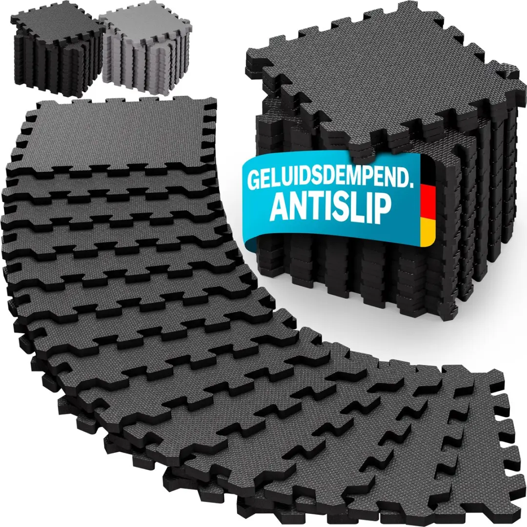 Monzana Vloerbeschermer 18x Grijs - 31x31cm Antislip