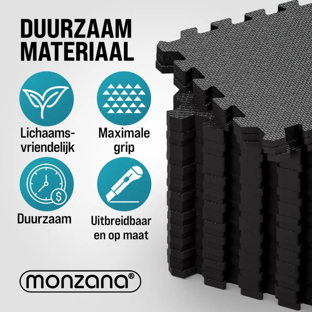 Monzana Vloerbeschermer 18x Grijs - 31x31cm Antislip