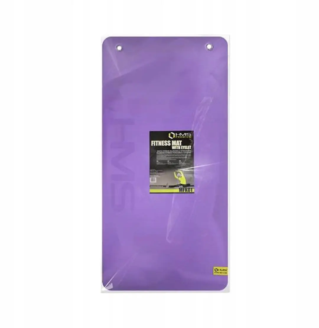 HMS Fitnessmat MFK01 - 1,5cm Paars/Zwart