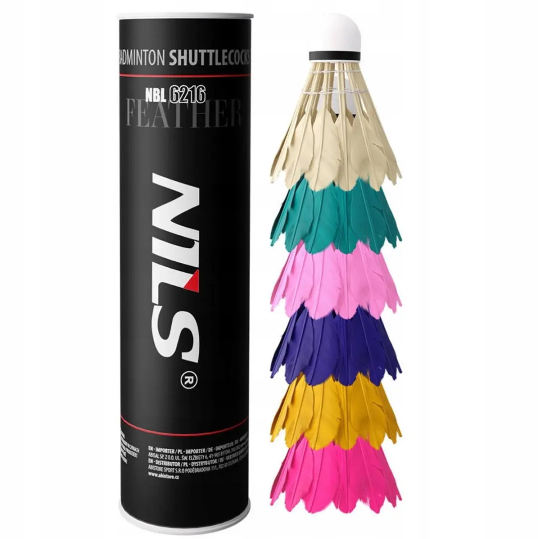 Nils Badmintonset - 2 Rackets, Hoes & 6 Shuttles Multicolor