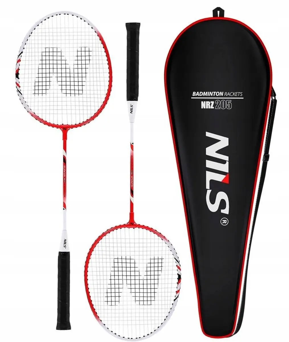Nils Badmintonset - 2 Rackets, Hoes & 6 Shuttles Multicolor